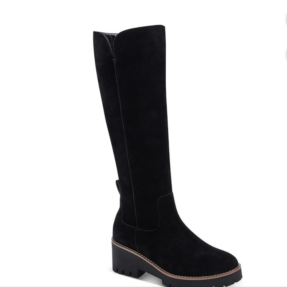 New Aqua College Womens Dash Suede Tall Knee-High Waterproof Boots Sz6